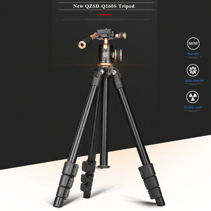 Q160s 4-Section Folding Legs Live Broadcast Aluminum Alloy Tripod Mount with Damping Tripod Ball-Head - Camera Accessories by buy2fix | Online Shopping UK | buy2fix