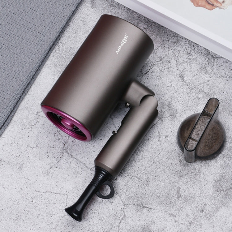 Mingge T1 T Style 1800W High-power Cold Hot Air Wind Fast Drying Folding Hair Dryer, Plug Type:UK Plug(Gray) - Home & Garden by buy2fix | Online Shopping UK | buy2fix