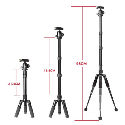 Xiletu FM5S-MINI 5-Section Folding Legs Mini Desktop Tripod Mount(Red) - Camera Accessories by Xiletu | Online Shopping UK | buy2fix