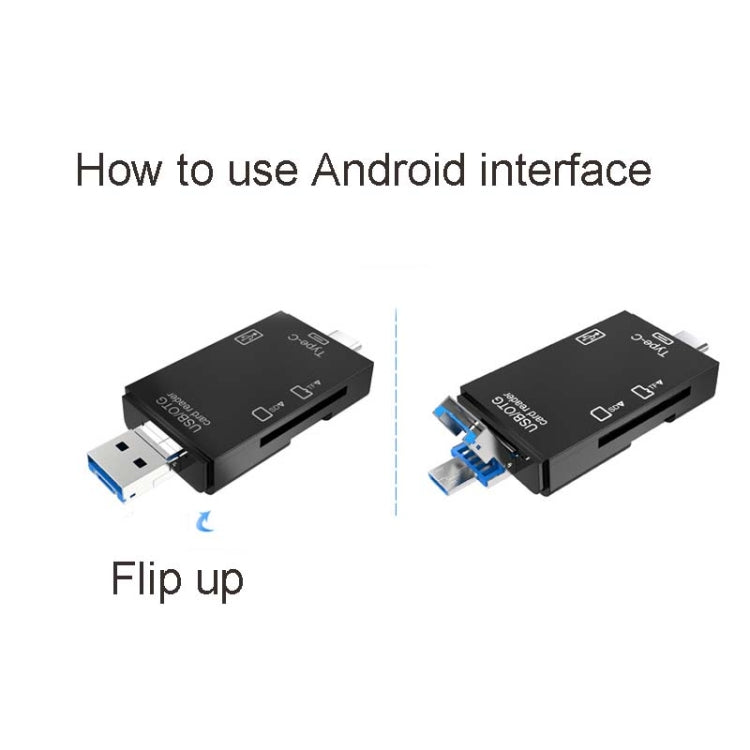 2 PCS Type-C & Micro USB & USB 2.0 3 in 1 Ports Multi-function Card Reader, Support U Disk / TF / SD( White) - Computer & Networking by buy2fix | Online Shopping UK | buy2fix