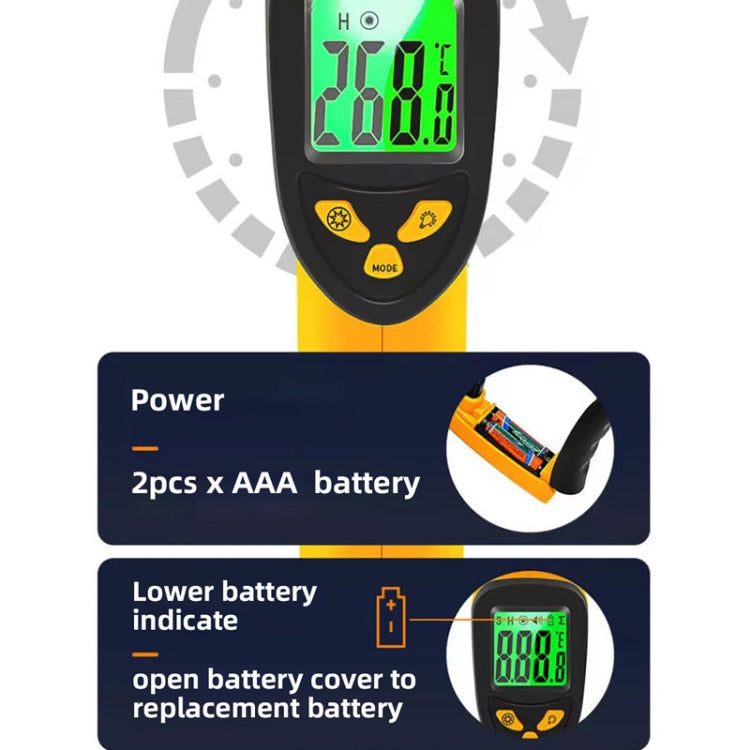 BSIDE H1 550 Degree Celsius Infrared Thermometer Handheld Non-Contact Thermometer - Thermostat & Thermometer by BSIDE | Online Shopping UK | buy2fix