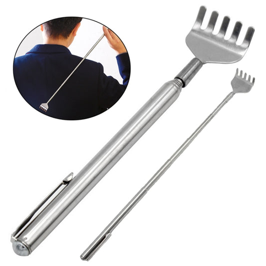 2 PCS Extendable Back Scratcher Stainless Steel Telescopic Anti Itch Claw Massager Extender - Massage & Relaxation by buy2fix | Online Shopping UK | buy2fix