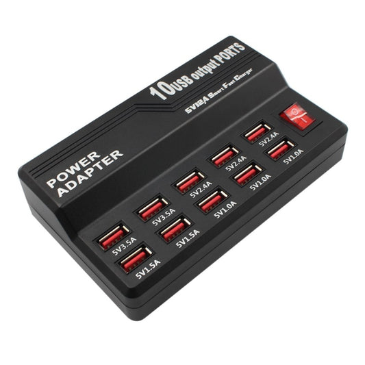 100-240V USB Interface Smart Fast Charge Digital Electronic Charger Multifunctional Charger, US Plug, Style:10 Ports by buy2fix