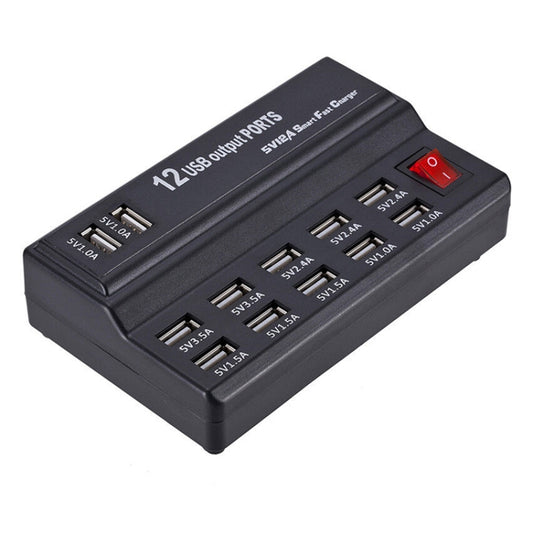 100-240V USB Interface Smart Fast Charge Digital Electronic Charger Multifunctional Charger, US Plug, Style:12 Ports by buy2fix