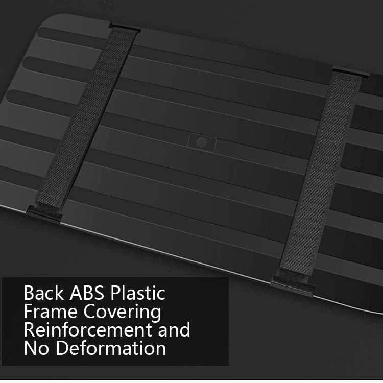 Car Sun Block Glasses Case Document Holder Car Plastic Frame Zipper Type Multi-Function Card Bag Storage Bag(Brown) by buy2fix