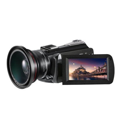 ORDRO AC5 4K HD Night Vision WiFi 12X Optical Zoom Digital Video DV Camera Camcorder, Style:Standard(Black) - Consumer Electronics by ORDRO | Online Shopping UK | buy2fix