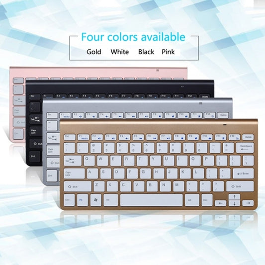 USB External Notebook Desktop Computer Universal Mini Wireless Keyboard Mouse, Style:Keyboard(Rose Gold) by buy2fix