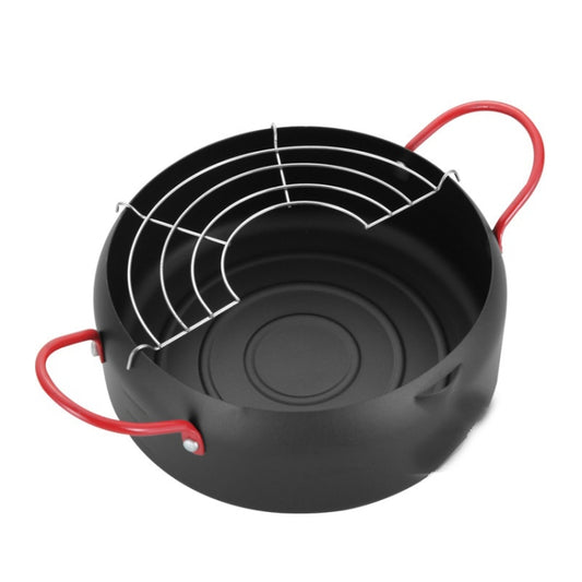 Tempura Hot Pot Household Fryer Pot Non-Stick Pan With Filter Holder, Specification:20cm without Clip by buy2fix