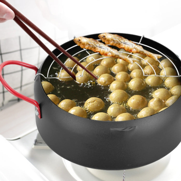 Tempura Hot Pot Household Fryer Pot Non-Stick Pan With Filter Holder, Specification:20cm without Clip - Home & Garden by buy2fix | Online Shopping UK | buy2fix