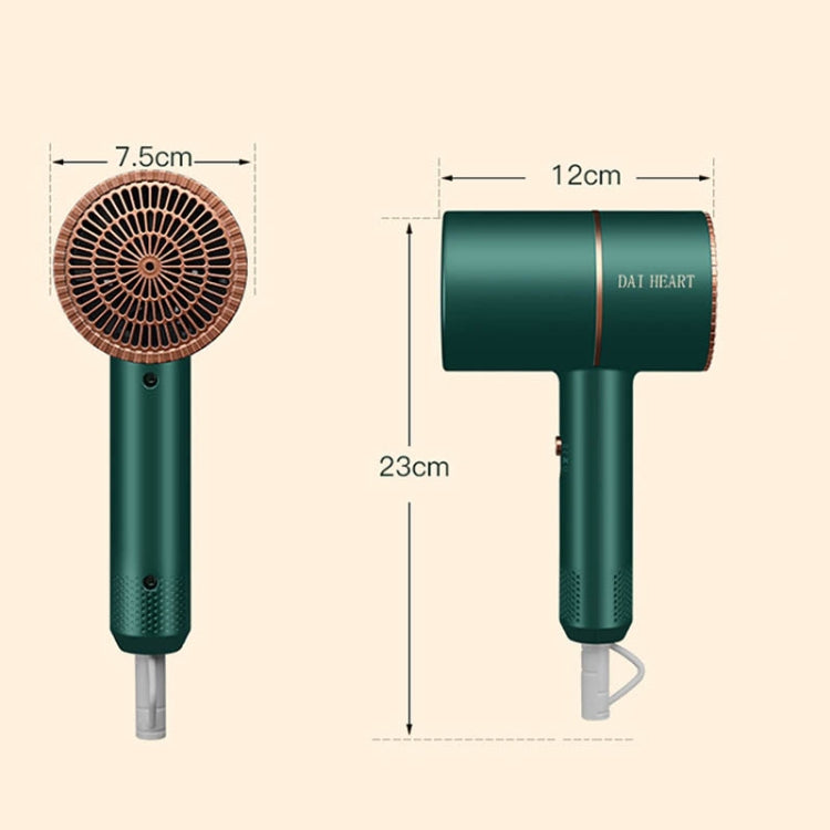 DAI HEART BG-F01 Home Dormitory Silent Negative Ion Hair Dryer, CN Plug( Emerald Green) - Hair Dryers & Accessories by DAI HEART | Online Shopping UK | buy2fix