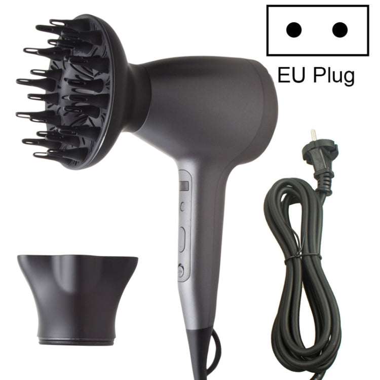 Lescolton 9809 Household Smart High-power Cold Hot Wind Leafless Negative Ion Hair Dryer with Hair Comb, Plug Type:EU Plug(Black) - Home & Garden by Lescolton | Online Shopping UK | buy2fix