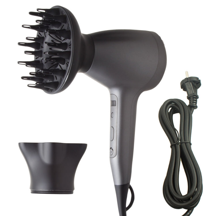 Lescolton 9809 Household Smart High-power Cold Hot Wind Leafless Negative Ion Hair Dryer with Hair Comb, Plug Type:UK Plug(Black) - Home & Garden by Lescolton | Online Shopping UK | buy2fix