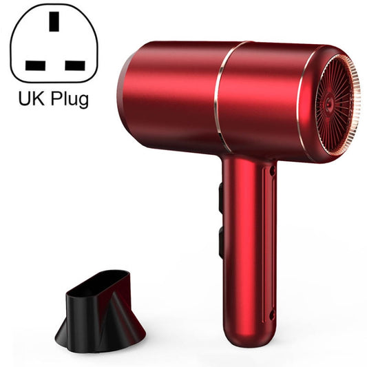Home Dormitory Mute High-Power Hot And Cold Air Hair Dryer, 220V UK Plug(Red) - Home & Garden by buy2fix | Online Shopping UK | buy2fix