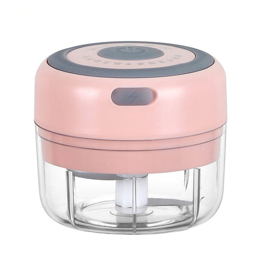 Electrical USB Rechargeable Garlic Mixing Masher Complementary Food Masher Stainless Steel Crushing Garlic Peeling Device Wireless Mini Garlic Cutter(Pink) by buy2fix