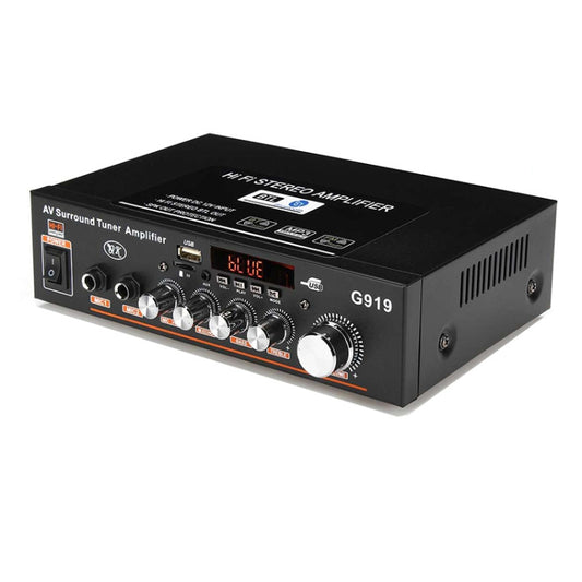 G919 Smart Digital Power Amplifier Built-in Bluetooth / USB/ SD/ FM Mini Power Amplifier, EU Plug by buy2fix