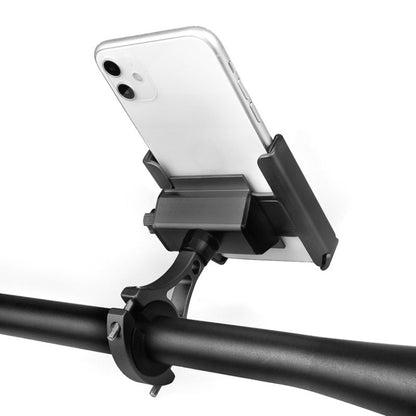 CYCLINGBOX Aluminum Alloy Mobile Phone Holder Bicycle Riding Takeaway Rotatable Metal Mobile Phone Bracket, Style:Handlebar Installation(Black) - Holders by CYCLINGBOX | Online Shopping UK | buy2fix