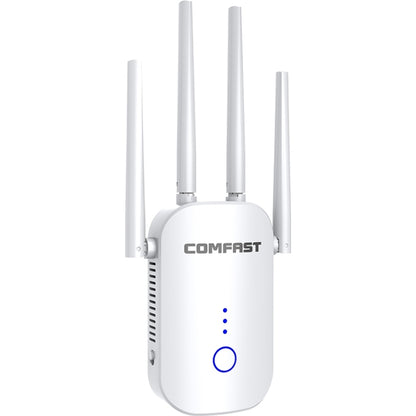 COMFAST CF-WR758AC Dual Frequency 1200Mbps Wireless Repeater 5.8G WIFI Signal Amplifier, UK Plug - Broadband Amplifiers by COMFAST | Online Shopping UK | buy2fix