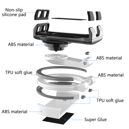 Two-in-one Multifunctional Wall-mounted Desktop Phone Computer Bracket(Black Chuck) - Desktop Holder by buy2fix | Online Shopping UK | buy2fix