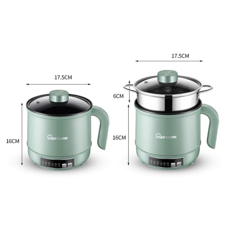 Multi-Function Electric-Cooker Mini Dormitory Student Cooking Rice Stir Frying Non-Stick Pot, 110V US Plug, Colour: Green Manual Single Pot(1.7L) - Home & Garden by buy2fix | Online Shopping UK | buy2fix