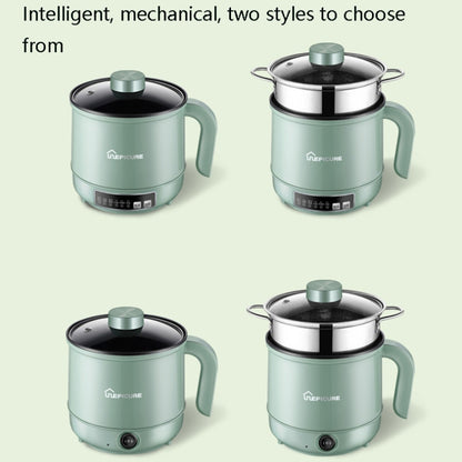 Multi-Function Electric-Cooker Mini Dormitory Student Cooking Rice Stir Frying Non-Stick Pot, 110V US Plug, Colour: Green Manual Single Pot(1.7L) - Home & Garden by buy2fix | Online Shopping UK | buy2fix