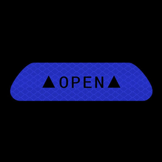 OPEN Reflective Tape Warning Mark Bicycle Accessories Car Door Stickers(Blue) by buy2fix