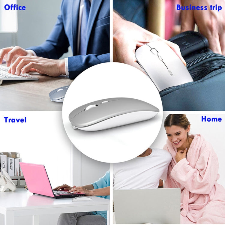 Inphic PM1 Office Mute Wireless Laptop Mouse, Style:Battery Display(Space Silver) - Computer & Networking by Inphic | Online Shopping UK | buy2fix