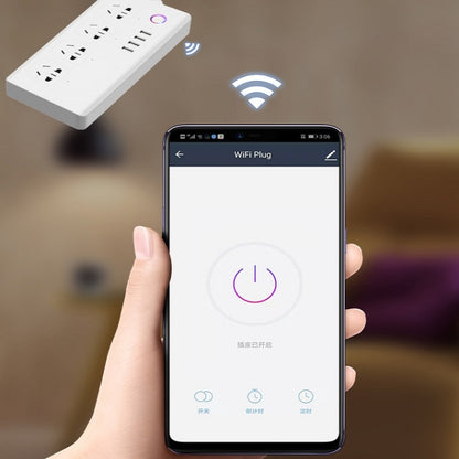 Home Office Wifi Mobile Phone Remote Control Timer Switch Voice Control Power Strip, Line length: 1.5m(US Plug) - Consumer Electronics by buy2fix | Online Shopping UK | buy2fix