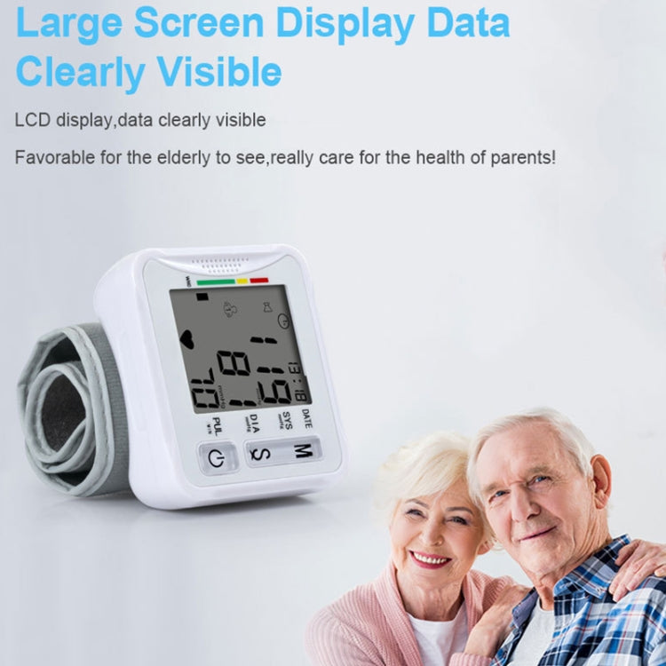 KWL-W01 Home Automatic Smart Wrist Electronic Sphygmomanometer, Style: English With Voice(White) by buy2fix