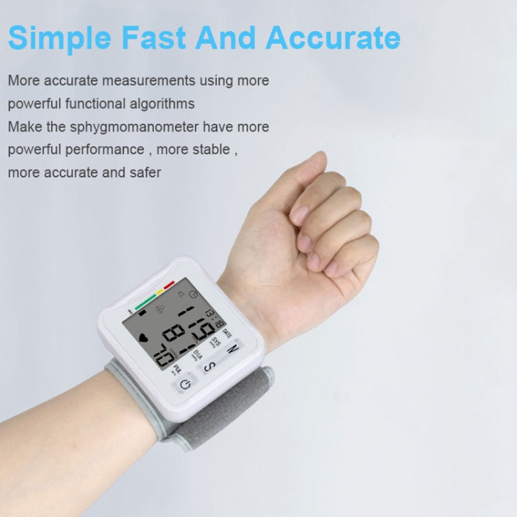 KWL-W01 Home Automatic Smart Wrist Electronic Sphygmomanometer, Style: English With Voice(White) by buy2fix