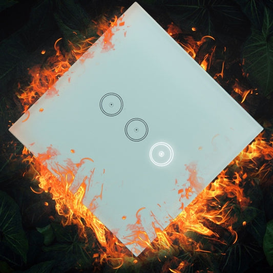 Wifi Wall Touch Panel Switch Voice Control Mobile Phone Remote Control, Model: White 2 Gang (Zero Firewire Wifi) by buy2fix