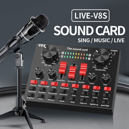 V8S Sound Card Mobile Phone Computer Anchor Live K Song Recording Microphone, Specification:V8S  + Golden Net BM700 Set - Consumer Electronics by buy2fix | Online Shopping UK | buy2fix