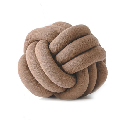 Hand-Made Knotted Ball Pillow, Size: Diameter: 25~30cm(Light Coffee) - Cushions & Pillows by buy2fix | Online Shopping UK | buy2fix