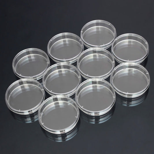 10 PCS Polystyrene Sterile Petri Dishes Bacteria Dish Laboratory Biological Scientific Lab Supplies, Size:60mm - Teaching Resources by buy2fix | Online Shopping UK | buy2fix