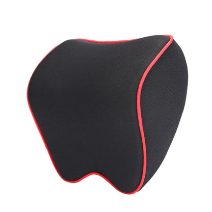Car Headrest Pillow Neck Pillow Car Memory Foam Cervical Pillow Interior Supplies(Black Red Edge) by buy2fix