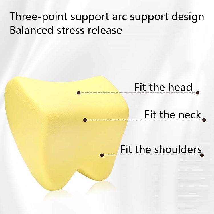 Car Headrest Pillow Neck Pillow Car Memory Foam Cervical Pillow Interior Supplies(Black and Black Edge) by buy2fix