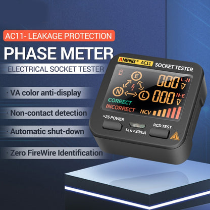 ANENG AC11 Multifunctional Digital Display Socket Tester Electrical Ground Wire Tester(AU Plug) - Consumer Electronics by ANENG | Online Shopping UK | buy2fix