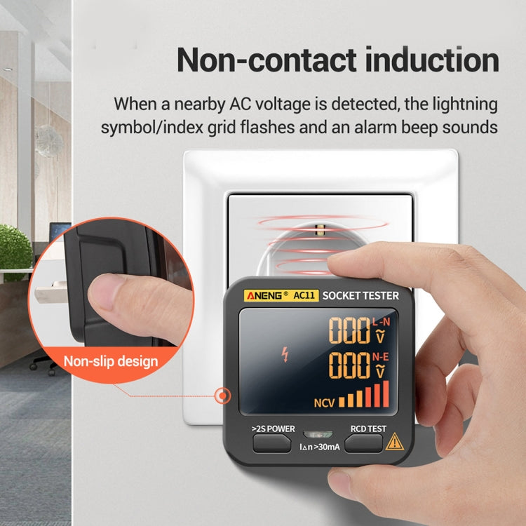 ANENG AC11 Multifunctional Digital Display Socket Tester Electrical Ground Wire Tester(UK Plug) - Consumer Electronics by ANENG | Online Shopping UK | buy2fix