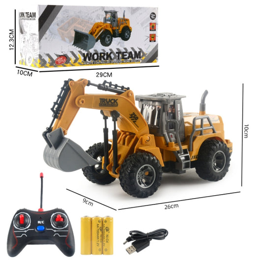 Wireless Remote Control 5-Way Charging Electric Engineering Vehicle Model(Excavator) by buy2fix