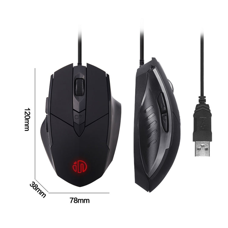 Inphic PW1 Game Mute Macro Definition Illuminated Wired Mouse, Cable Length: 1.5m(Black Game Version) - Computer & Networking by Inphic | Online Shopping UK | buy2fix