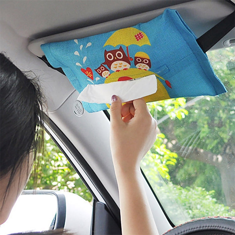 2 PCS Cartoon Cloth Car Seat Back Hanging Storage Tissue Case Box Container Towel Napkin Papers Bag Holder Box Case(Giraffe) - Tissue Boxes by buy2fix | Online Shopping UK | buy2fix