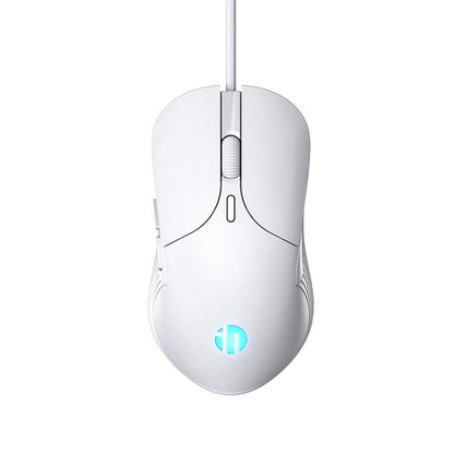 Inphic PB1 Business Office Mute Macro Definition Gaming Wired Mouse, Cable Length: 1.5m, Colour: Matte White Breathing Light - Wired Mice by Inphic | Online Shopping UK | buy2fix