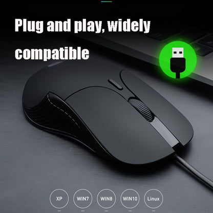 Inphic PB1 Business Office Mute Macro Definition Gaming Wired Mouse, Cable Length: 1.5m, Colour: Matte White Breathing Light - Wired Mice by Inphic | Online Shopping UK | buy2fix