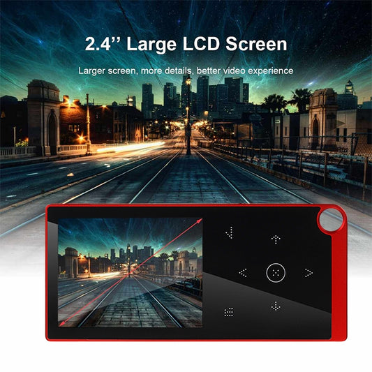 E05 2.4 inch Touch-Button MP4 / MP3 Lossless Music Player, Support E-Book / Alarm Clock / Timer Shutdown, Memory Capacity: 4GB without Bluetooth(Red) by buy2fix