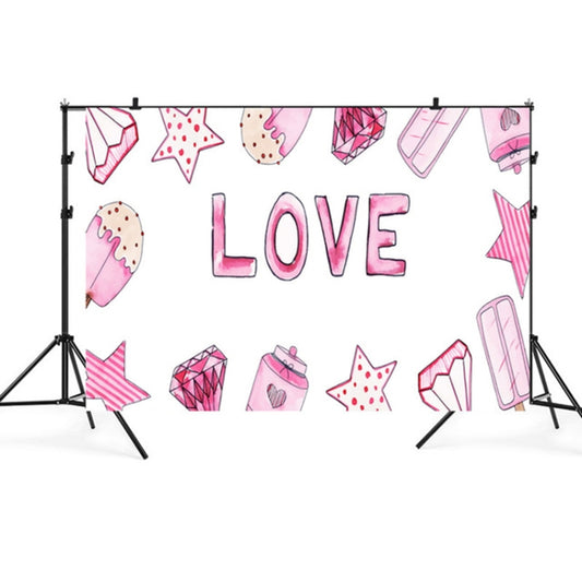 2.1m x 1.5m Valentines Day Photo Party Layout Props Photography Background Cloth(017) by buy2fix