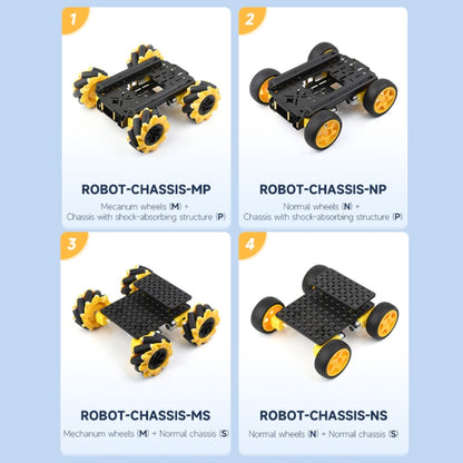 Waveshare Smart Mobile Robot Chassis Kit, Chassis:With Shock-absorbing(Mecanum Wheels) - Consumer Electronics by Waveshare | Online Shopping UK | buy2fix