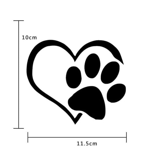 20 PCS Car Sticker Reflective Love Footprints Car Sticker Dog Footprints(Silver) by buy2fix