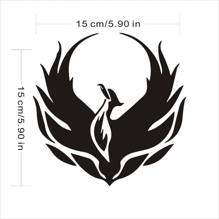4 PCS Car Personality Decals Electric Car Stickers Decoration Fire Phoenix Totem(Reflective Yellow) by buy2fix