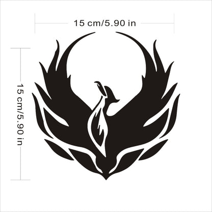 4 PCS Car Personality Decals Electric Car Stickers Decoration Fire Phoenix Totem(Reflective Yellow) by buy2fix