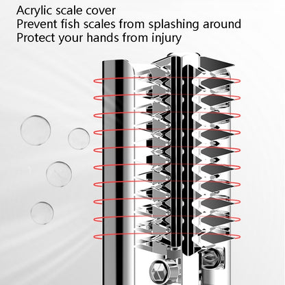 Electric Fish Scale Scraper Household Automatic Wireless Scraping Tool CN Plug Black Dual Battery+Cutter Head - Cutter & Peeler by buy2fix | Online Shopping UK | buy2fix