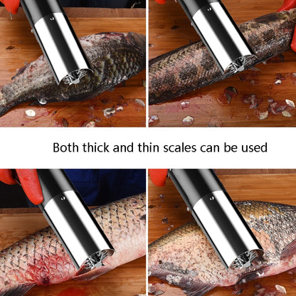 Electric Fish Scale Scraper Household Automatic Wireless Scraping Tool CN Plug Red Double Battery - Cutter & Peeler by buy2fix | Online Shopping UK | buy2fix